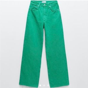 GREEN ZARA JEANS